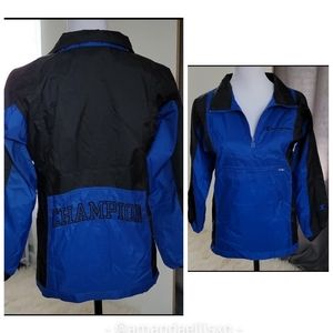 Vintage Champion Colorblock Lightweight Nylon Pullover Anorak Windbreaker